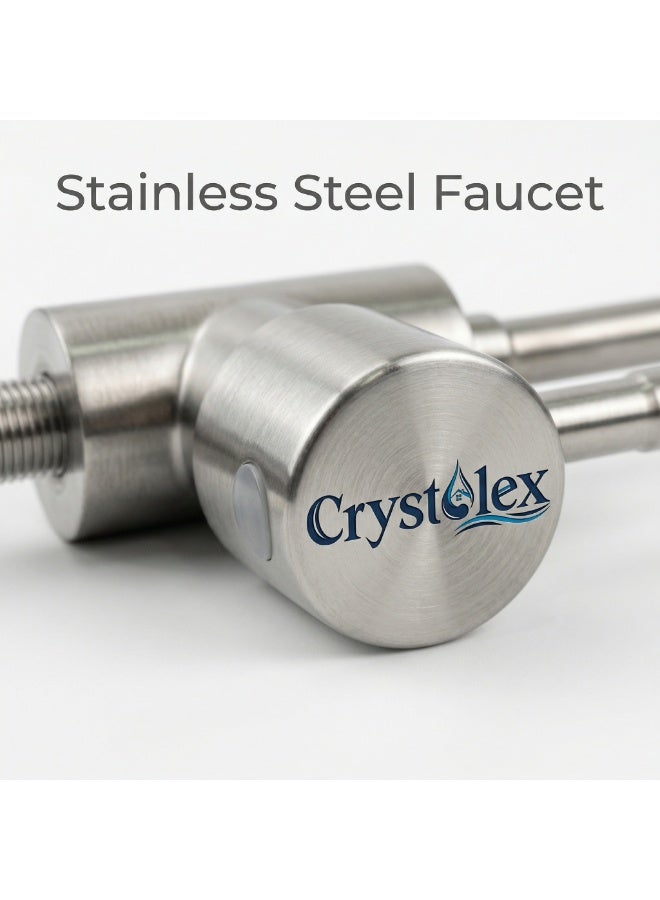 Crystolex Stainless Steel Faucet for RO Water Purifier (50–400 GPD) – 304 Grade Lead-Free Sink Tap, Rust & Corrosion Resistant, Easy Installation Drinking Water Tap – Heavy Duty Kitchen Faucet UAE - Image 4
