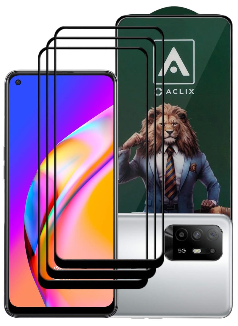ACLIX 3 Pieces Antistatic ESD Dustproof Premium Quality High Definition Tempered Glass Screen Protector Designed For Oppo F19 Pro+ 5G - Image 1