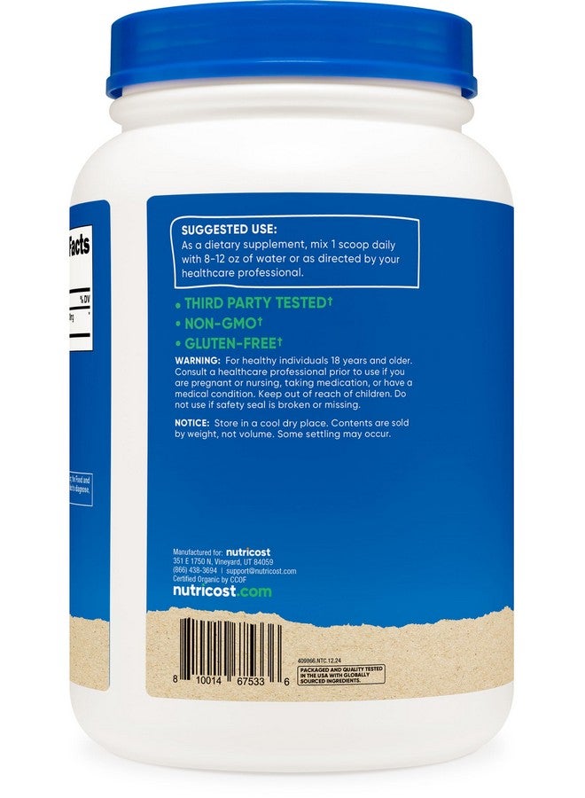 Nutricost Organic Spirulina Powder 2 LB - Pure, Certified Organic Spirulina - Image 3