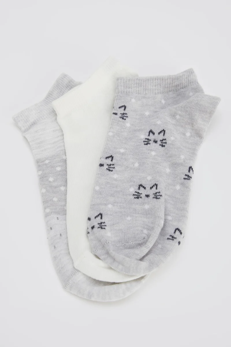 Defacto Patterned 3 Pack Booties Socks