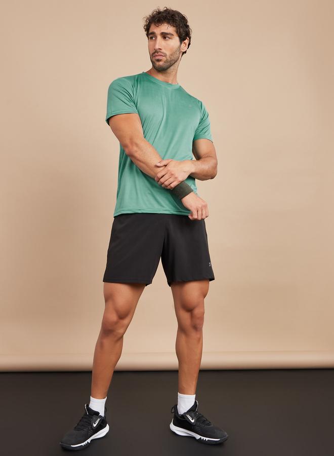 Styli Active Regular Dry Fit T-Shirt with Logo Detail - Image 2