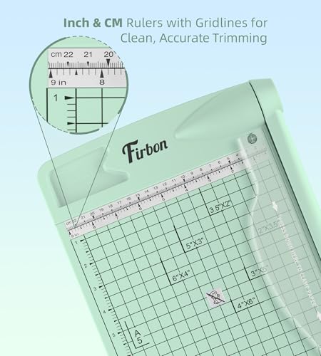 Firbon 12" Guillotine Paper Cutter, Heavy Duty 12-Sheet Capacity Trimmer for Cardstock, Photos, Scrapbooking, Office, Classroom, Studio (Morandi) - Image 4
