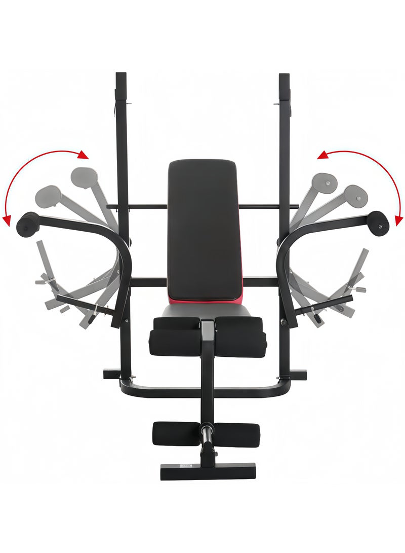 وحدة قياس الوزن متعدد المواضع بالجصالة المنزلية اضغط مع مطور الساق, طي وحدة قياس الوزن اضغط على مجموعة للتمارين - Image 4