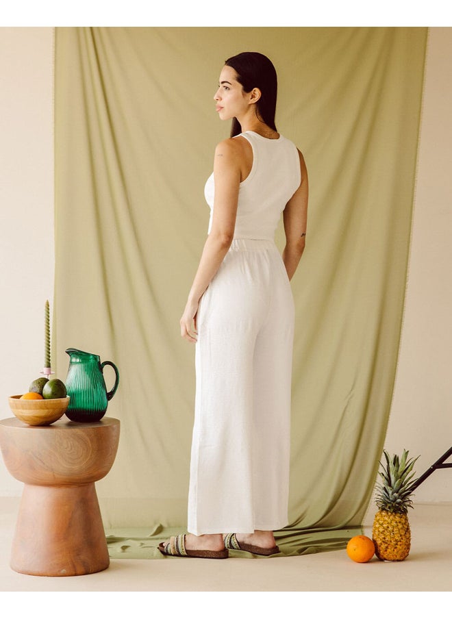 In Your Shoe - White Flowy Pants - Image 1