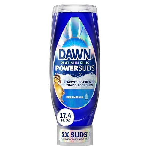 Dawn Platinum Plus PowerSuds Liquid Dish Soap, 17.4 oz. EZ-Squeeze Bottle - Image 1