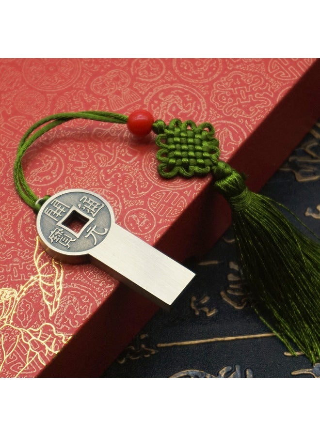 USB Flash Disk 16g Tiger Year Creative Metal 3.0 Chinese Style Gift 32g Car Music 64g-Color:Ingot-Capacity:64GB - Image 1