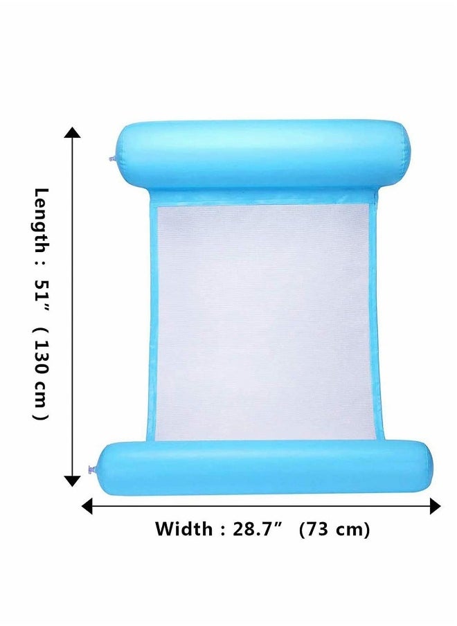 Generic - Inflatable Water Hammock, Water Hammock Pool Lounger, 4-in-1 Multi-Purpose Floating Bed Lounge Chair Drifter Saddle Swimming Pool Beach Float Portable Pool Float for Adults Kids, blue - Image 1