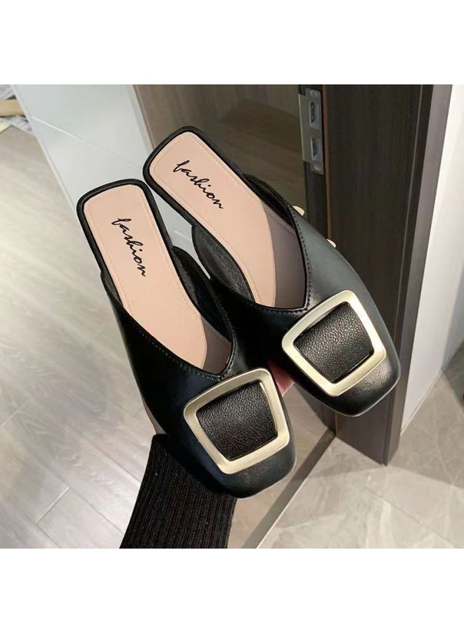 Slippers Women's Outer Wear Half-pack Shoes Clothing Store Fitting Shoes Soft Bottom Fashion All-match Lazy Shoes Slip-on Slippers Women