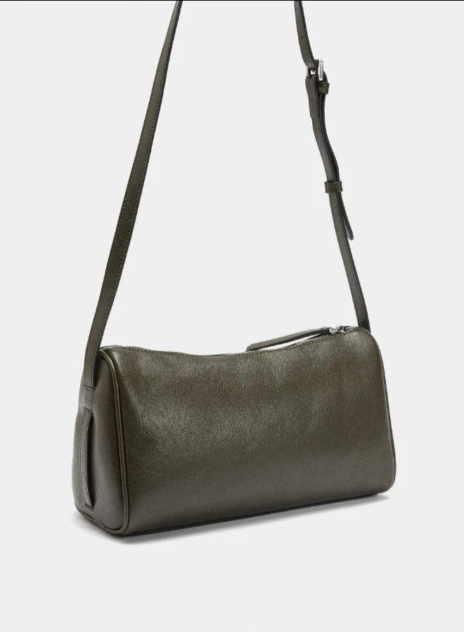 PARFOIS Green Crossbody bag with leather details for Women | Best Price UAE