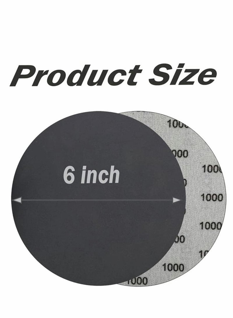 Zikra 1000 Grit Wet Dry Sandpaper, 25 PCS 6 Inch Sanding Discs with Hook and Loop Back, Premium Silicon Carbide Abrasive Polishing Sandpaper Pads for Auto, Wood or Metal Polishing - Image 2