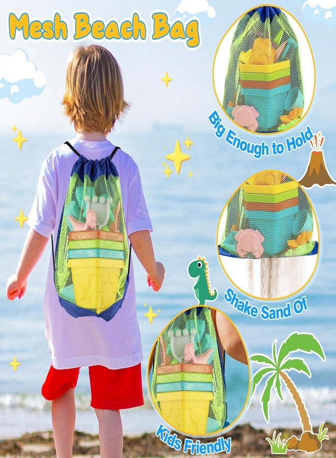 HUUIDY Beach Sand Toys, Sandbox Toys for Kids Family Sharing Set, Sand Castle Kit with 4 Beach Buckets and 4 Shovel Tools & Sand Molds, Travel Beach Toys for Toddlers Boys Girls Age 4-12 - Image 4
