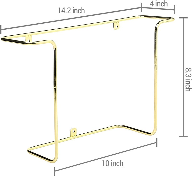 INDIAN DECOR 25014 Modern Chrome Plated Metal Wire Wall Mounted Vinyl LP Record Storage Holder Album Display Rack Set of 2  - Image 5