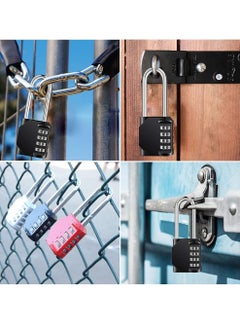 KASTWAVE Padlock, 2 Pack 2.2 Inch Long Shackle Combination Lock, 4 Digit Outdoor Waterproof Padlock for School Gym Locker  - Image 2