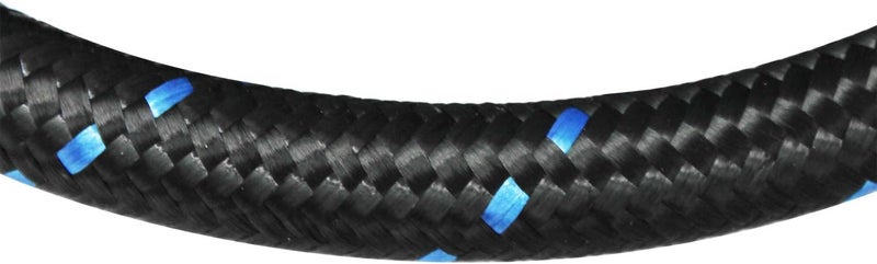 Partschoice 20 Feet -6AN AN6 3/8" Fuel Line Hose Braided Stainless Steel Oil Gas Fuel Hose Line, Black & Blue - Image 4