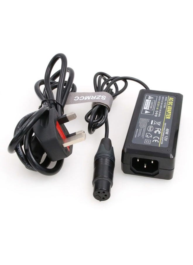 SZRMCC XLR 4 Pin Female 12V 4A AC DC Power Supply Adapter for Sony PMW F55 Camera Sound Devices PIX 260 270i Zaxcom Deva Mix (12V 4A)  - Image 4