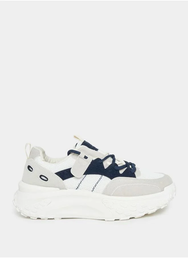 ستايلي Contrast Panel Chunky Sneakers