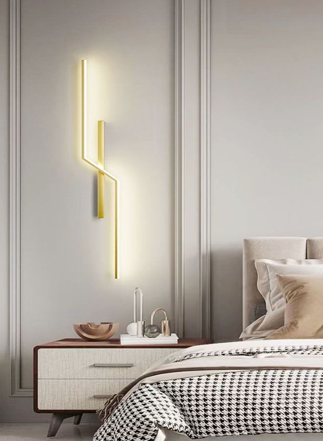 سي آند سي هوم الحديثة الإبداعية 360 درجة الإضاءة تركيبات إضاءة الجدار الخطي شريط طويل مصباح الجدار المعدني LED أضواء جدار غرفة المعيشة الشمعدانات جدار غرفة النوم للحمام المدخل 15x60 سم - Image 1