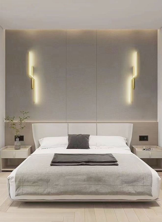 سي آند سي هوم الحديثة الإبداعية 360 درجة الإضاءة تركيبات إضاءة الجدار الخطي شريط طويل مصباح الجدار المعدني LED أضواء جدار غرفة المعيشة الشمعدانات جدار غرفة النوم للحمام المدخل 15x60 سم - Image 5