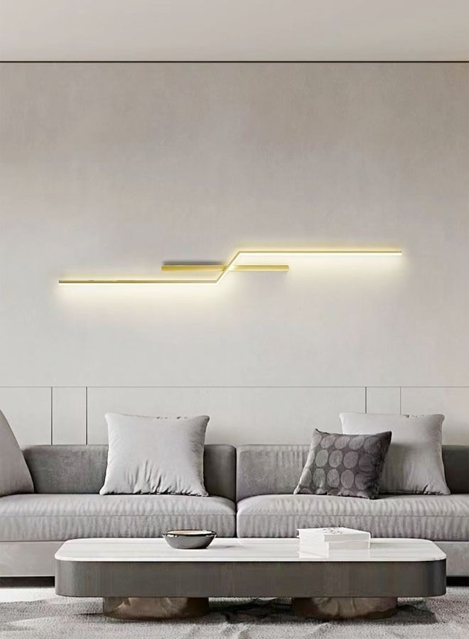 سي آند سي هوم الحديثة الإبداعية 360 درجة الإضاءة تركيبات إضاءة الجدار الخطي شريط طويل مصباح الجدار المعدني LED أضواء جدار غرفة المعيشة الشمعدانات جدار غرفة النوم للحمام المدخل 15x60 سم - Image 4