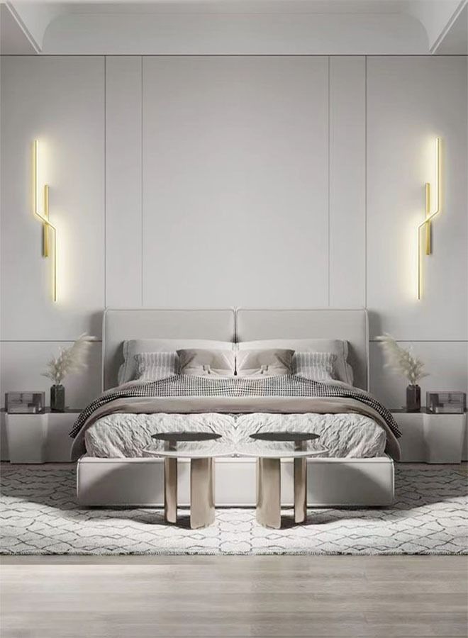 سي آند سي هوم الحديثة الإبداعية 360 درجة الإضاءة تركيبات إضاءة الجدار الخطي شريط طويل مصباح الجدار المعدني LED أضواء جدار غرفة المعيشة الشمعدانات جدار غرفة النوم للحمام المدخل 15x60 سم - Image 2