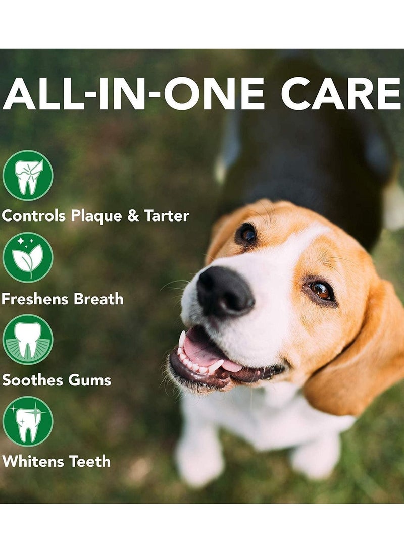 Vet's Best Triple Headed Toothbrush for Dogs Green/White  - Image 3