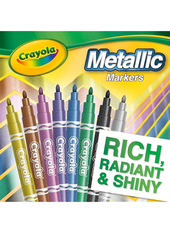 Crayola Metallic Markers 8 Count - Image 4