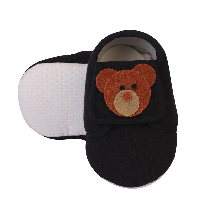 Coco Candy Hoisery New Infant Baby Teddy Black Booties Shoes for Boys and Girls - Image 3