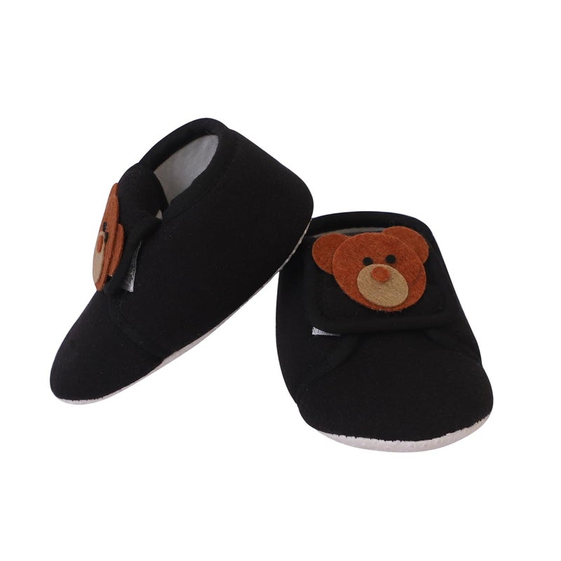 Coco Candy Hoisery New Infant Baby Teddy Black Booties Shoes for Boys and Girls - Image 2