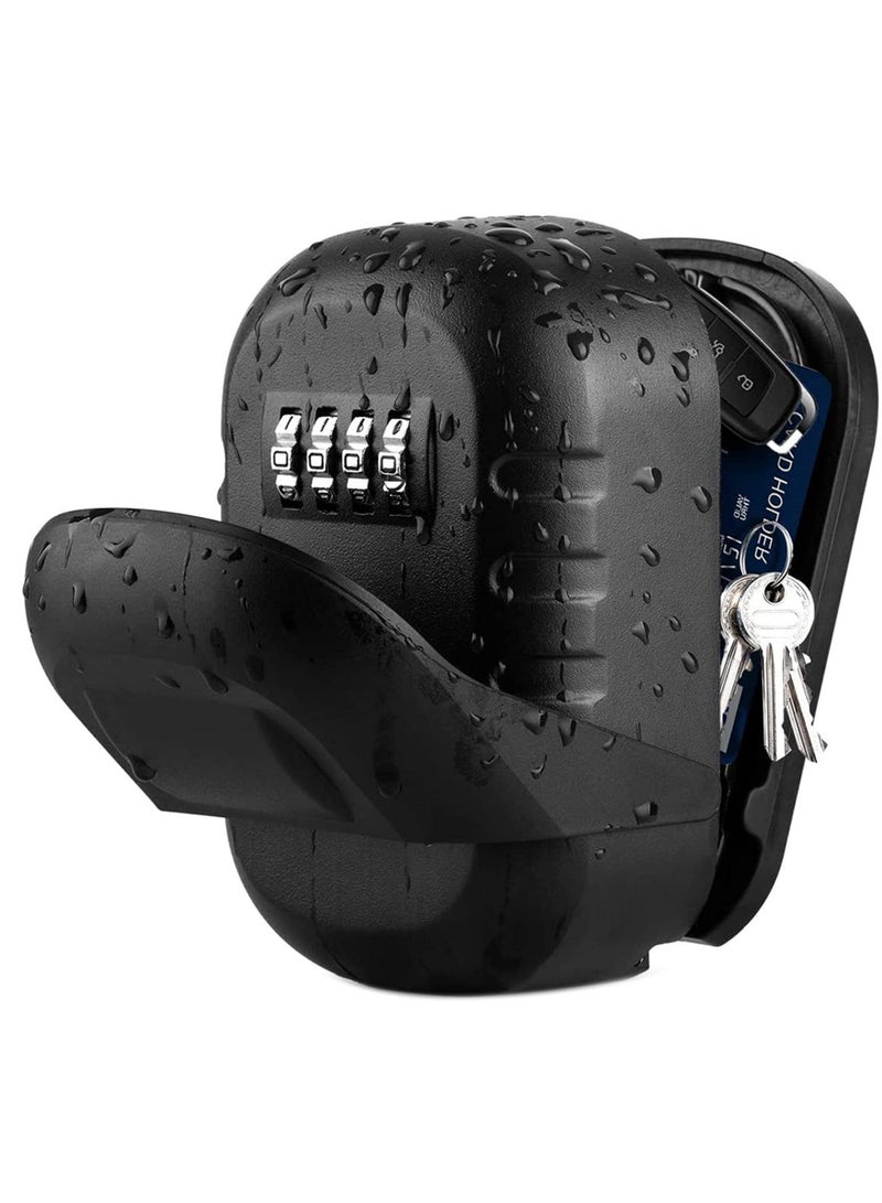 Barakah Key Safe Lock Box for Outside, Secure Wall Mounted Key Safe Lock Box with 4-Digit Combination Code, Includes Mounting Kit and Waterproof Cover - Outdoor House Key Storage Box - Image 3