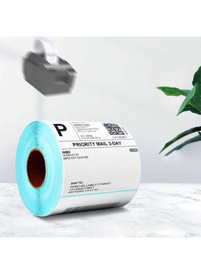 DUNISO 2 Rolls Labels Stickers，Printable Direct Thermal Labels Self-Adhesive Stickers 4 x 10 cm, Paper Barcode Address Shipping Mailing Postage Blank 100mm x 100mm x 500pcs - Image 3