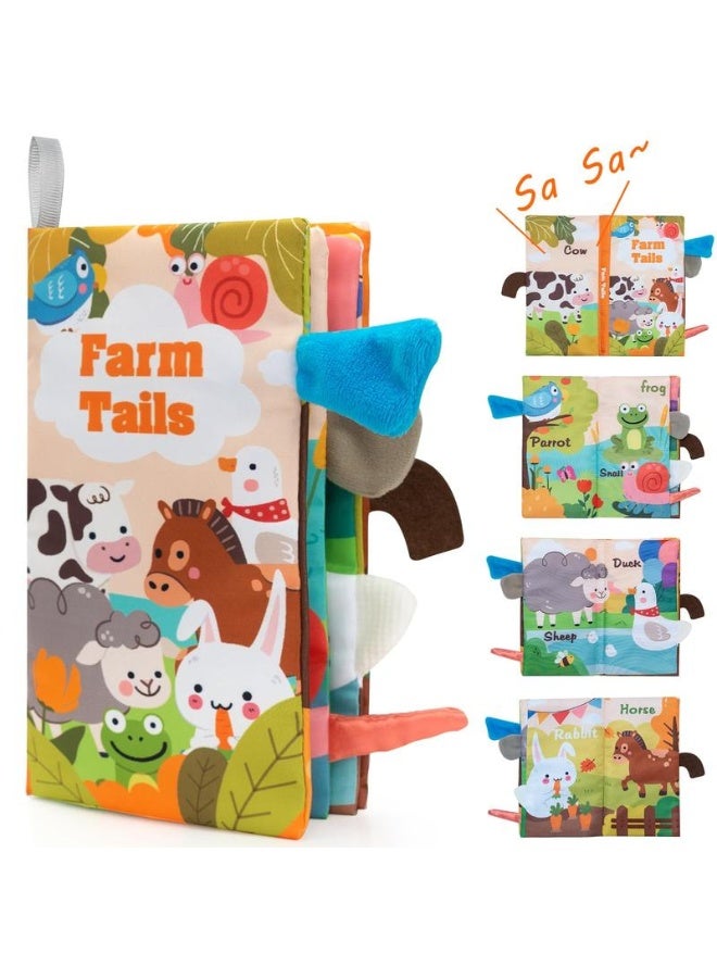 Baby Early Education Interactive Crinkle Cloth Book, 1 Count 3D Cartoon Animal Design Sensory Toys for Infants & Children, Interactive Educational Toys, Gifts for Kids, Learning Tools, Preschool Busy Book - Image 2