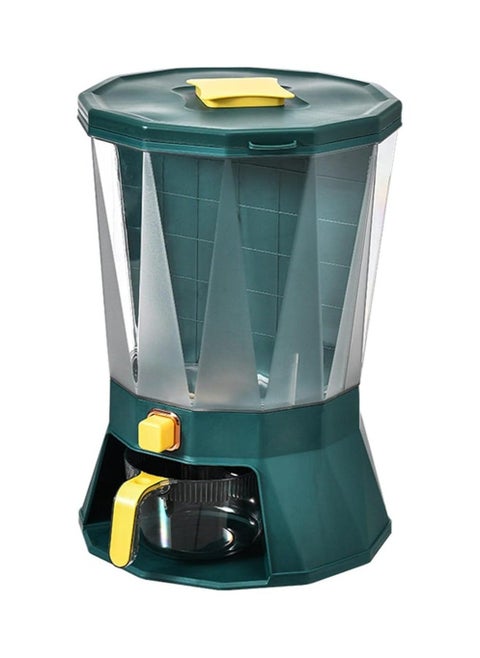 Rotating Rack with Shelves and Dispense Cup for Food Grain Storage
