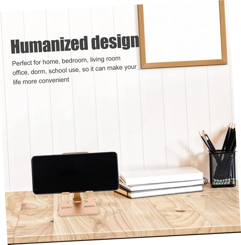 حامل هاتف ألومنيوم قابل للطي مع قاعدة مقاومة للانزلاق لاستخدام المكتب، قابل للتعديل لحمل الأجهزة اللوحية - Image 5