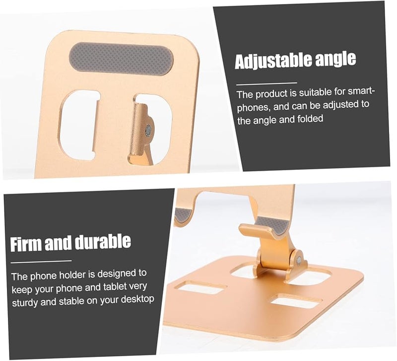 حامل هاتف ألومنيوم قابل للطي مع قاعدة مقاومة للانزلاق لاستخدام المكتب، قابل للتعديل لحمل الأجهزة اللوحية - Image 4