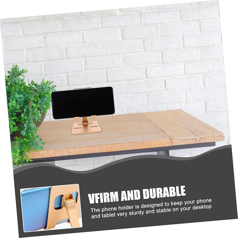 حامل هاتف ألومنيوم قابل للطي مع قاعدة مقاومة للانزلاق لاستخدام المكتب، قابل للتعديل لحمل الأجهزة اللوحية - Image 3
