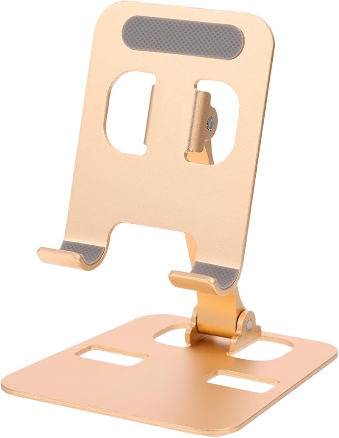 حامل هاتف ألومنيوم قابل للطي مع قاعدة مقاومة للانزلاق لاستخدام المكتب، قابل للتعديل لحمل الأجهزة اللوحية - Image 1