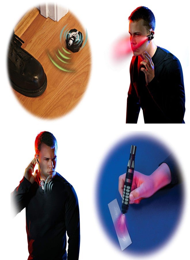 MUKIKIM SpyX/Micro Gear Set + Lazer Trap Alarm - 4 Must-Have Spy Tools Attached to an Adjustable Belt + Invisible LED Beam Barrier & Alarm! Jr Spy Fan Favorite & Perfect for Your Spy Gear Collection! - Image 4