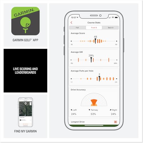 Garmin Approach® S44, Essential Golf GPS Smartwatch, AMOLED Display, On-Course Features, Silver Aluminum Bezel with Twilight Silicone Band - Image 5