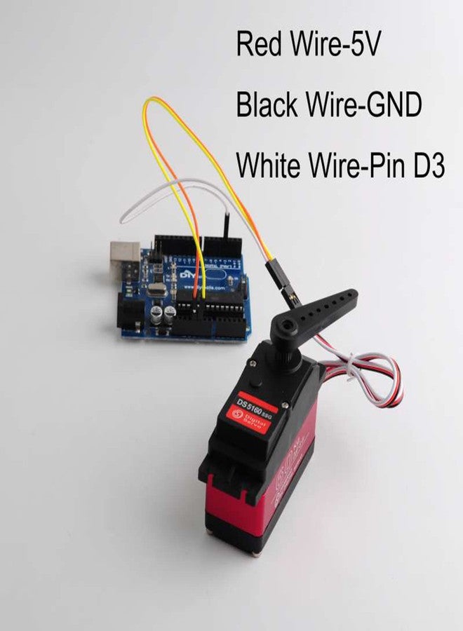 Wishiot 2pcs DS5160SSG 60kg Digital Servo Metal Gear Large Torque High Speed Robotics Waterproof RC Car Servo 270 Degree with 18T Aluminum Servo Arm - Image 5