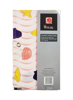 Home Pro Home Pro Pvc Shower Curtain 180x180 cm Size Printed Shell  - Image 5