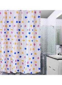 Home Pro Home Pro Pvc Shower Curtain 180x180 cm Size Printed Shell  - Image 3