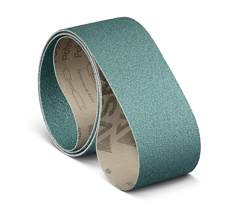 VSM 3-Pack - 6" X 48" 60 Grit (Medium) - Zirconia Alumina Belts, Tear-Resistant Flexible Cloth Backing, Durable, Hand-Held Machine Compatible Sanding Belts - Image 1