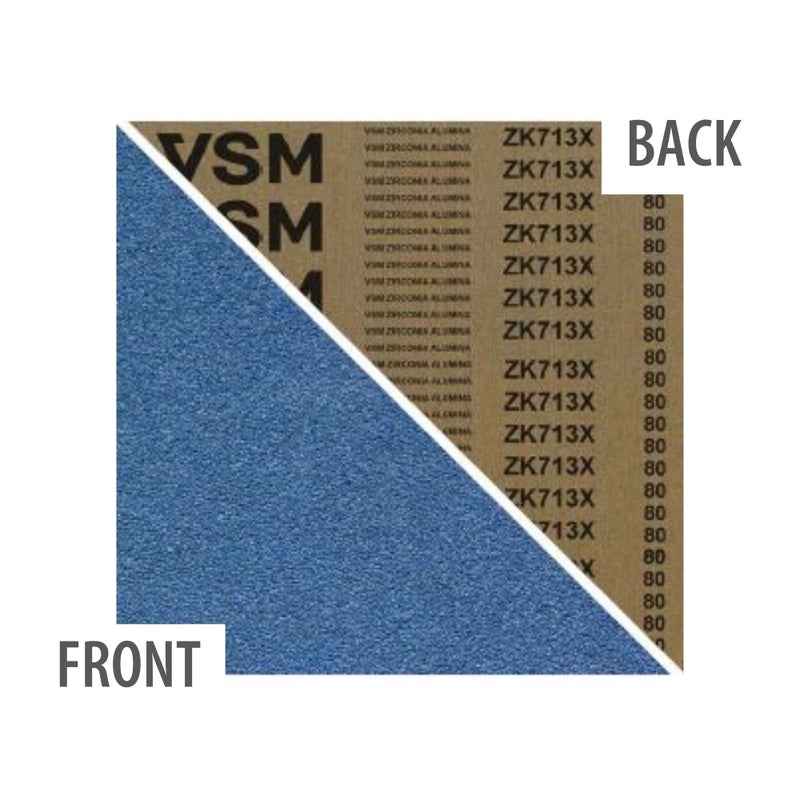 VSM 3-Pack - 6" X 48" 60 Grit (Medium) - Zirconia Alumina Belts, Tear-Resistant Flexible Cloth Backing, Durable, Hand-Held Machine Compatible Sanding Belts - Image 2