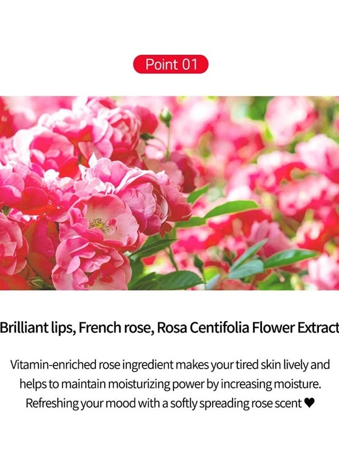 PRETTYSKIN Rose Lip Masks for Dry Lips Care, Hydrogel Formula, moisture,nutrition, elasticity and vitality of lips,Rosa Centifolia Flower Extract,castor seed oil Extract, Lip treatment, Lip care, Pack - Image 2
