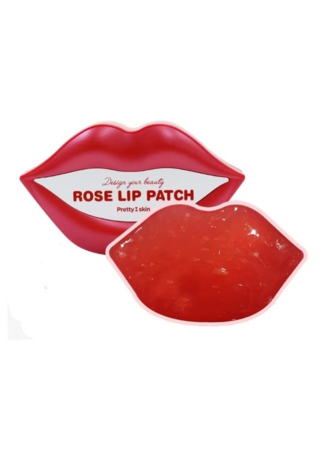 PRETTYSKIN Rose Lip Masks for Dry Lips Care, Hydrogel Formula, moisture,nutrition, elasticity and vitality of lips,Rosa Centifolia Flower Extract,castor seed oil Extract, Lip treatment, Lip care, Pack - Image 1