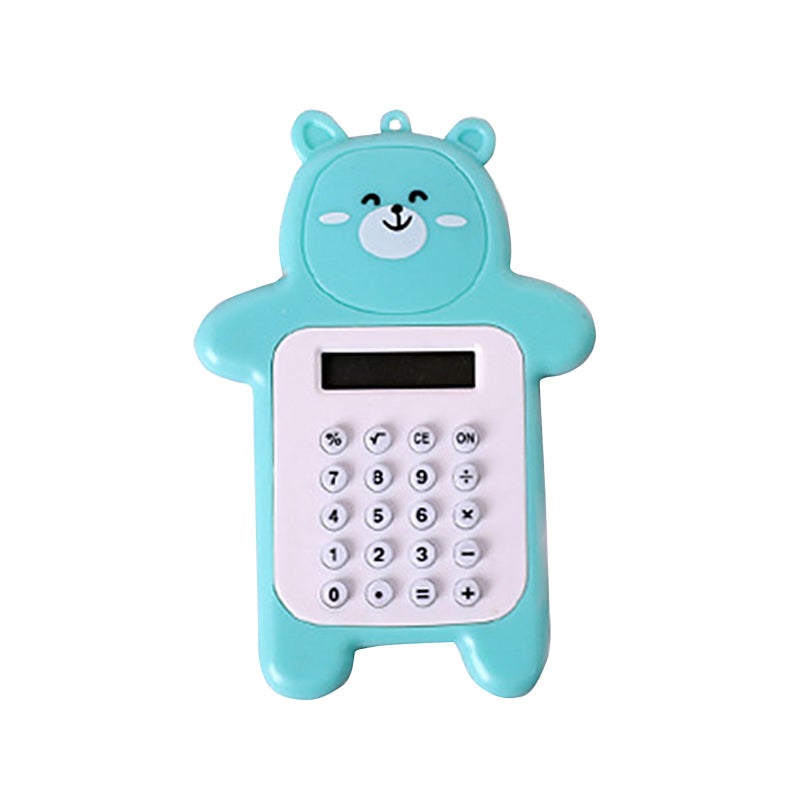 Mini Calculator: Compact 9.8 * 4.8cm Lightweight Design - Clear 8-Digit Display Bear-Shaped Pocket Calculator for School Home Office Students Professionals - Image 1