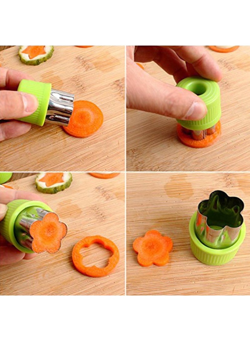 Sweet seven Fun and Versatile 9-Piece Vegetable Cutter Shapes Set for Kids Baking and Food Crafting, Includes Mini Pie, Fruit, and Cookie Stamps Mold in Green - Kitchen Accessories for Creative - Image 5