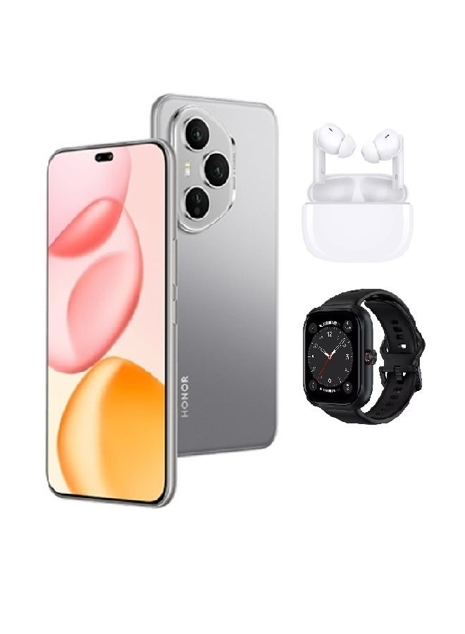 Honor 400 Pro Dual SIM Lunar Grey 12GB RAM 512GB 5G With Earbud X7 Lite & Honor Choice Watch (Color of gifts may vary) - Image 1