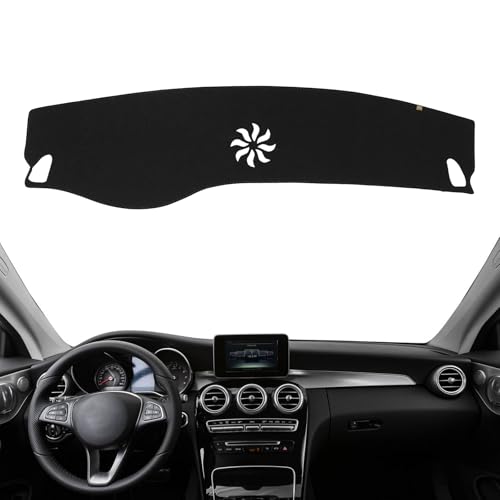 KEYOOG Dashboard Cover Dash Mat Fit for 20162021 MercedesBenz CClass W205C180 C200 C250 C300 C400 C350eCar Dash Board Mat AntiGlare CarpetNonSlip Pad Black - Image 1