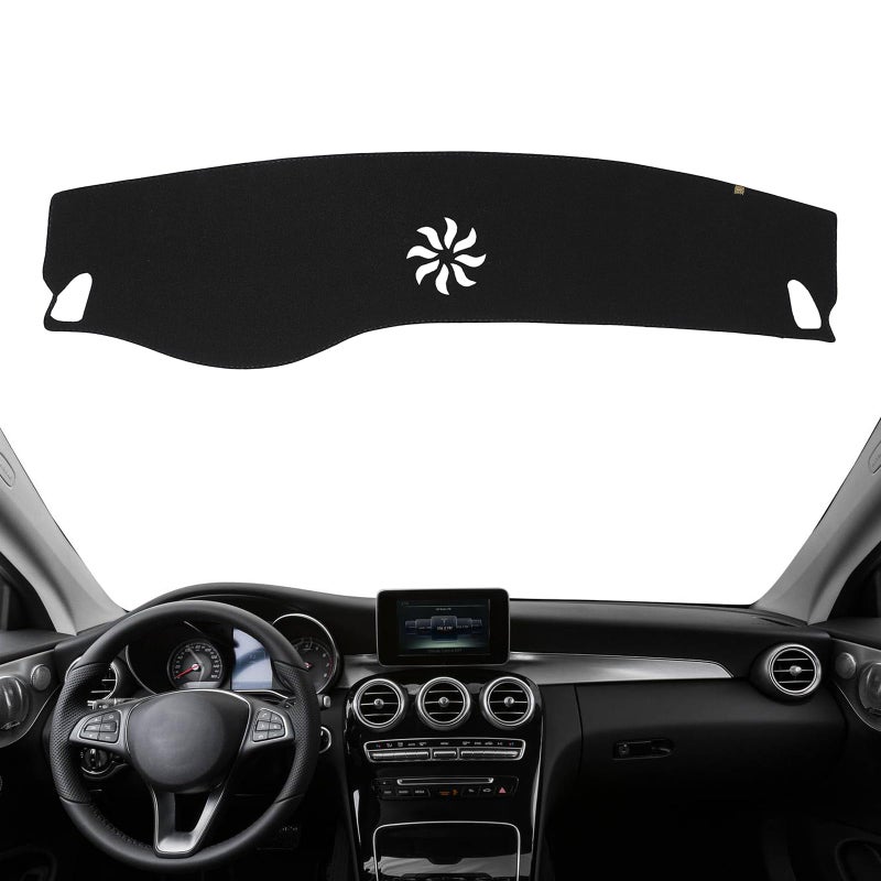 KEYOOG Dashboard Cover Dash Mat Fit for 20162021 MercedesBenz CClass W205C180 C200 C250 C300 C400 C350eCar Dash Board Mat AntiGlare CarpetNonSlip Pad Black - Image 3